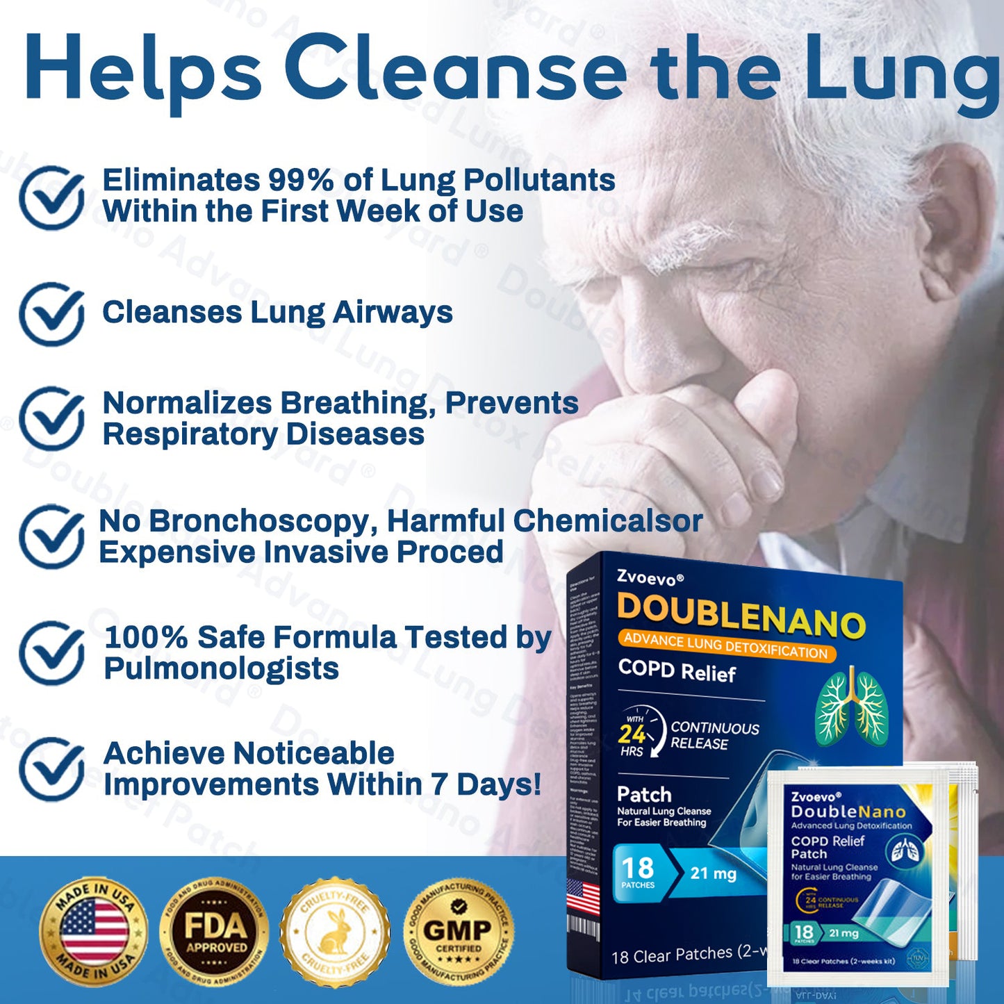 🫁FDA Approved|Zvoevo® DoubleNano COPD Relief Patch (💝 Cough, wheezing, shortness of breath, sputum, stuffy nose, bronchitis, bronchitis, allergy symptoms, lung discomfort🫁)