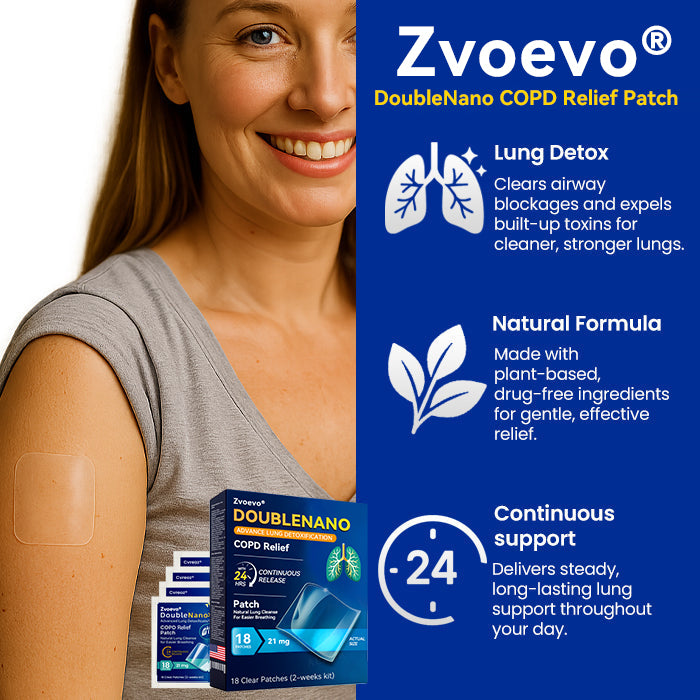 💧FDA Approved:🔥 Hot Sale - Limited Stocks 🌿 Zvoevo® DoubleNano COPD Relief Patch 🔥50% OFF🔥