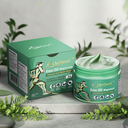 🦴FDA Approved|Ourlyard® Advanced Magnesium & Emu Oil Massage Pain Relief Cream (🏅The Ultimate Solution for Muscle Aches, Arthritis, Joint Pain, Nerve Pain, Inflammation, and Stiffness)